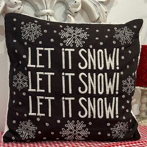 Pottery Barn Holiday Decorative Pillow Case - Black and White